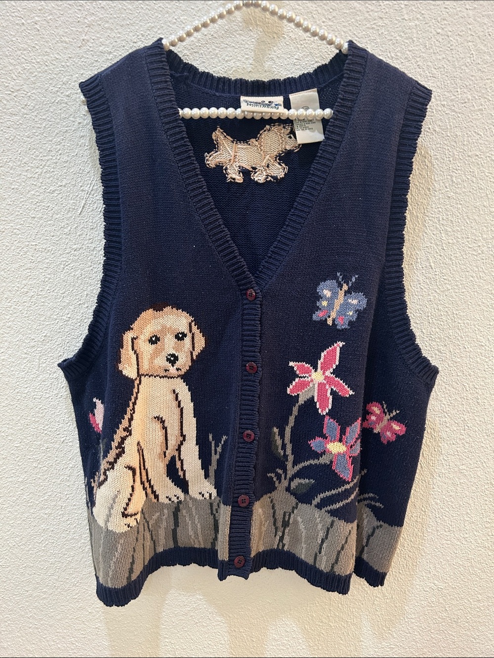 Vintage Northern Reflections Dog Sweater Vest Size XL